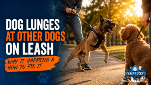 dog lunges at other dogs on leash